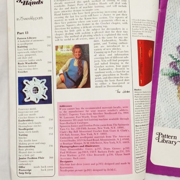 Golden Hands Magazine Machine Knit evening dress Part 13 Vol 1 Guide 70s - Picture 3 of 10